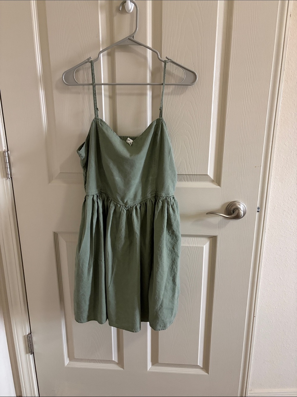 aerie Sage Green Spaghetti Strap Casual Dress for Kids